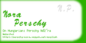 nora perschy business card